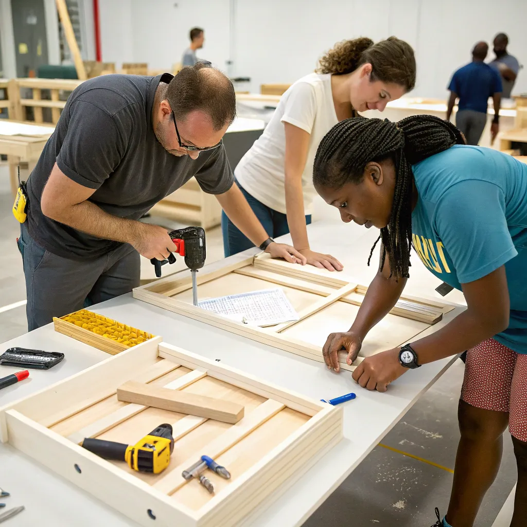 Hands-on furniture assembly class